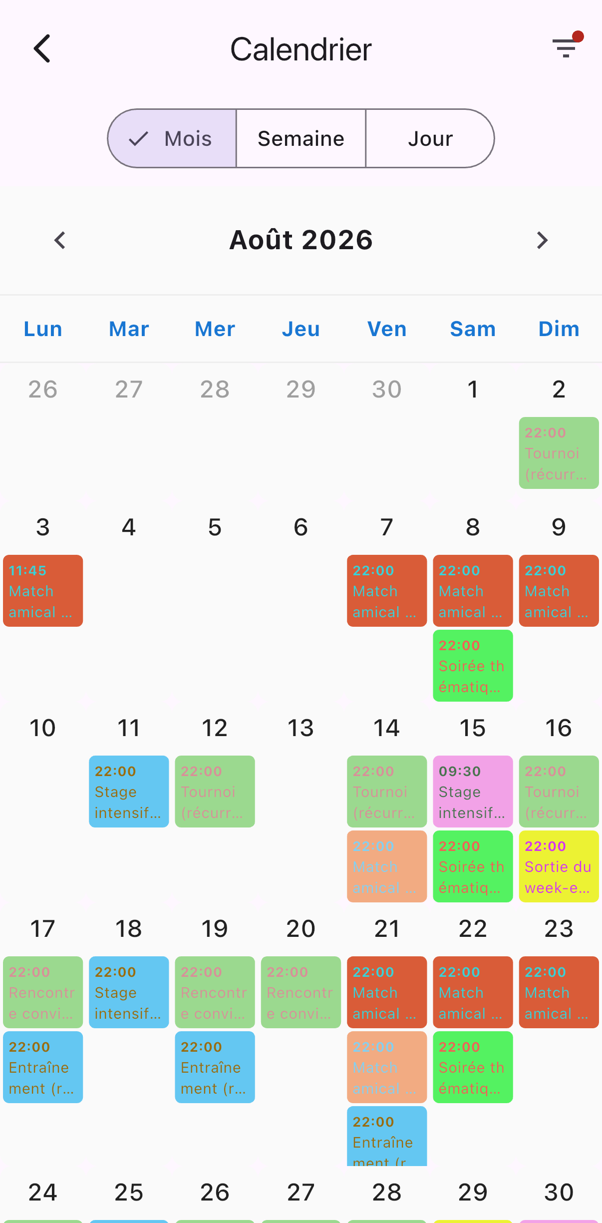 Calendrier